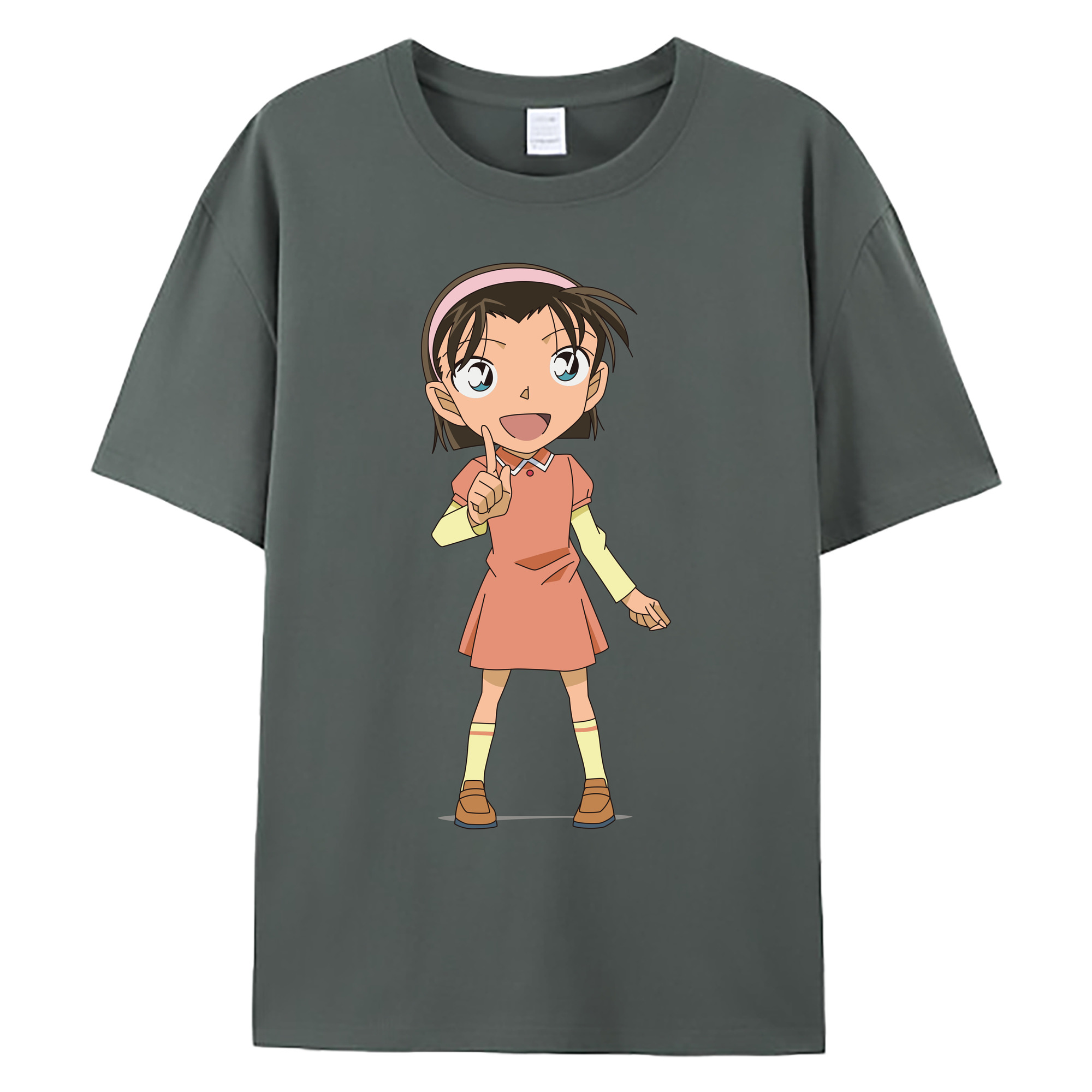 （画像用） 名探偵コナン 吉田 歩美 よしだ あゆみ Detective Conan my Yeager 綿100％ メンズ半袖Tシャツ｜肌触りやわらか＆通気性